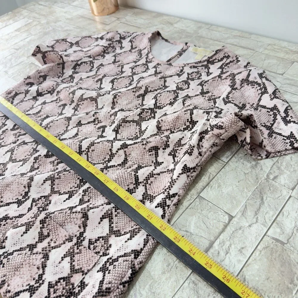 Michael Kors Snakeskin Print Dress Womens XL Short Sleeve - Picture 14 of 17